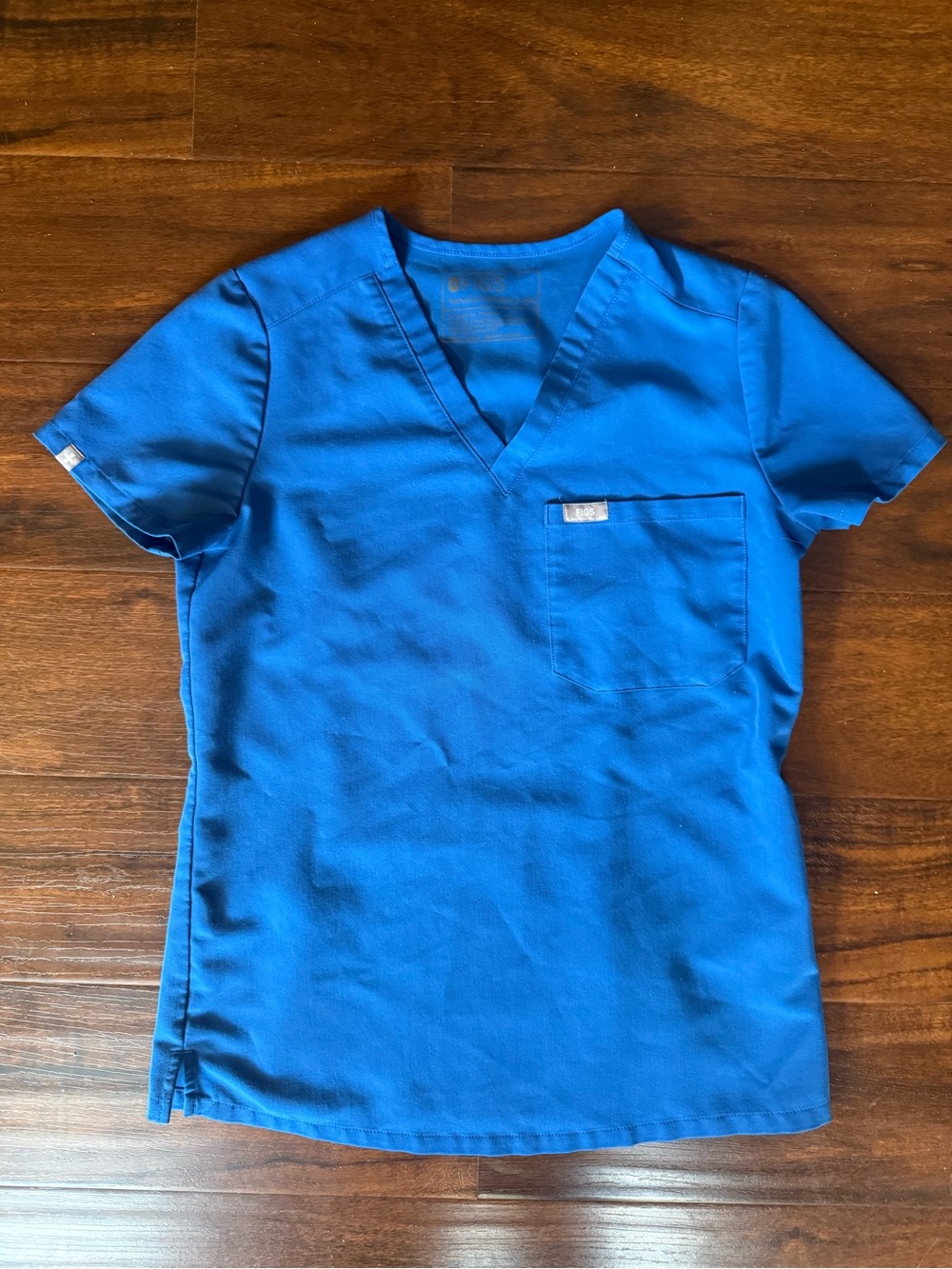 Figs Catarina One-pocket royal blue scrub top XXS